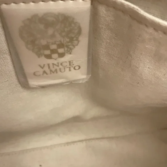 NWT Vince Camuto  Saly Blk Canvas, cream leather trim sides/bottom & ID beauty. - Picture 4 of 15